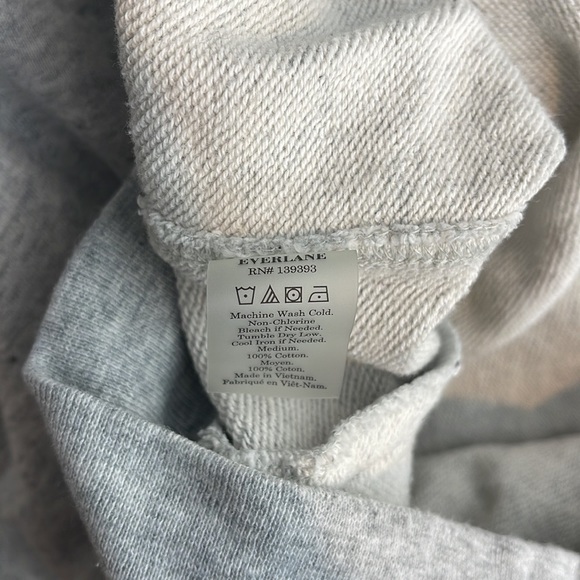 Everlane The Classic French Terry Zip Hoodie Sweater Size Medium - Picture 4 of 4